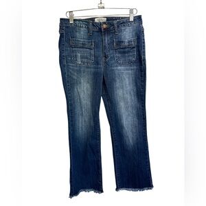 Judy Blue Cropped Flare Women's Blue Jeans Size 7/28